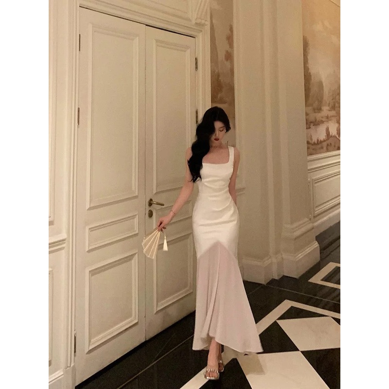 Elegant Mermaid Prom Dress Satin Evening Dress J6543