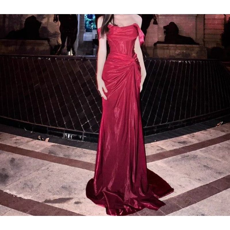 Elegant Mermaid Satin Evening Dress Long Graduation Dress J6501