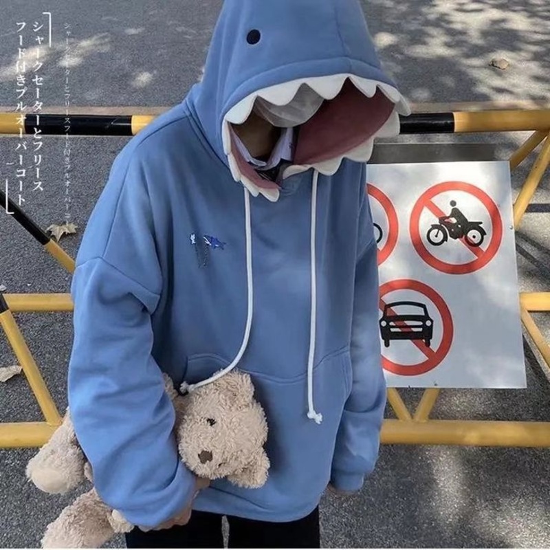 Women's Hooded Sweater Shark Hat Cute Hoodie Sweater For Girl Women 1