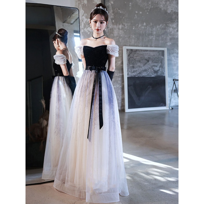 Elegant A Line Long Prom Dress Sweet Birthday Party Gown Formal Dress 520